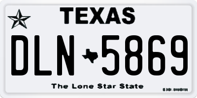 TX license plate DLN5869