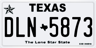 TX license plate DLN5873