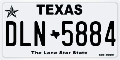 TX license plate DLN5884