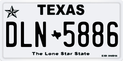 TX license plate DLN5886