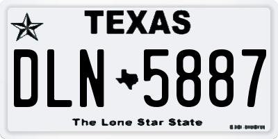 TX license plate DLN5887
