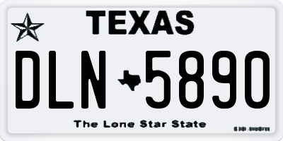 TX license plate DLN5890
