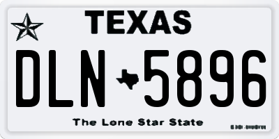 TX license plate DLN5896