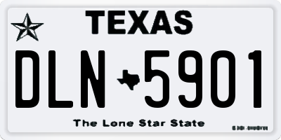 TX license plate DLN5901