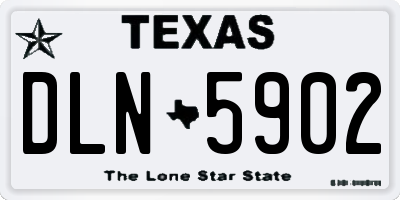 TX license plate DLN5902