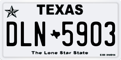 TX license plate DLN5903