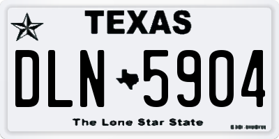 TX license plate DLN5904