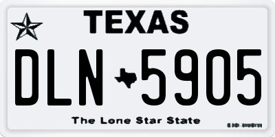 TX license plate DLN5905