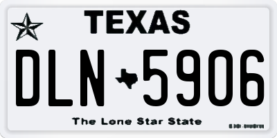 TX license plate DLN5906