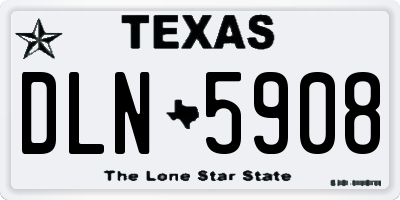 TX license plate DLN5908