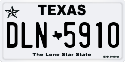 TX license plate DLN5910
