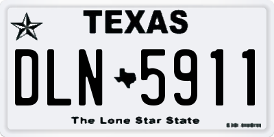 TX license plate DLN5911
