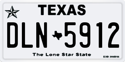 TX license plate DLN5912