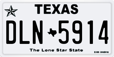 TX license plate DLN5914