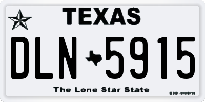TX license plate DLN5915