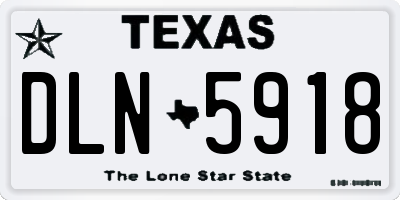 TX license plate DLN5918