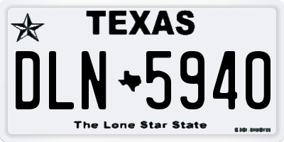 TX license plate DLN5940