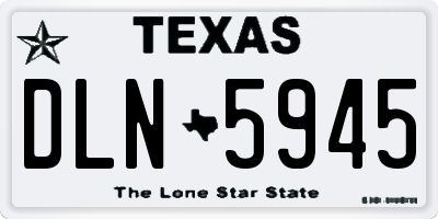 TX license plate DLN5945