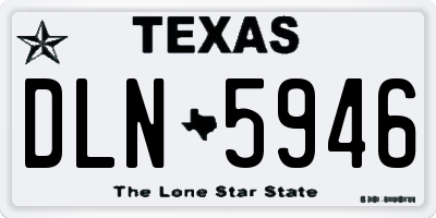 TX license plate DLN5946