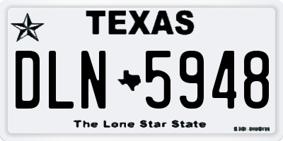 TX license plate DLN5948