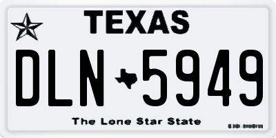 TX license plate DLN5949