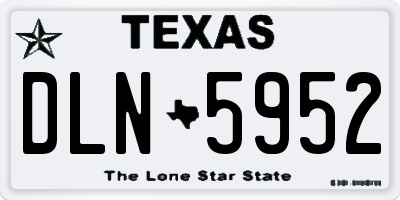 TX license plate DLN5952