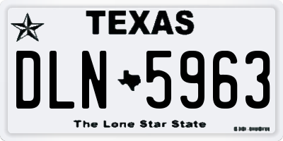 TX license plate DLN5963