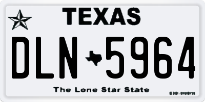 TX license plate DLN5964