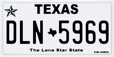 TX license plate DLN5969