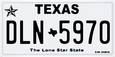 TX license plate DLN5970