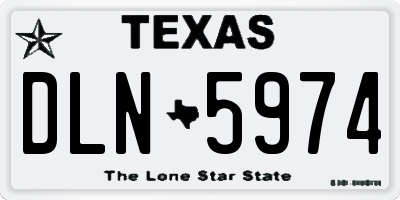 TX license plate DLN5974