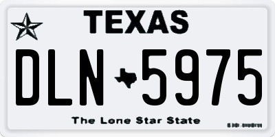 TX license plate DLN5975