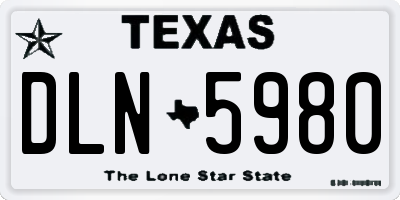 TX license plate DLN5980