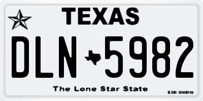 TX license plate DLN5982