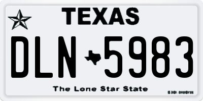 TX license plate DLN5983