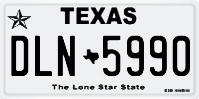 TX license plate DLN5990