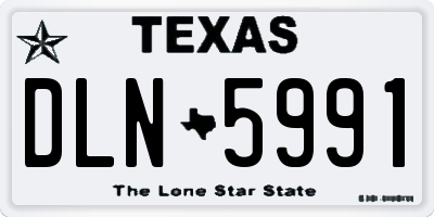 TX license plate DLN5991