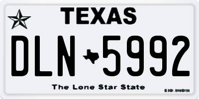 TX license plate DLN5992