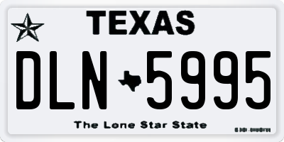 TX license plate DLN5995