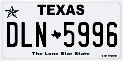 TX license plate DLN5996