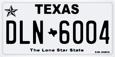 TX license plate DLN6004