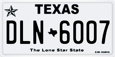 TX license plate DLN6007