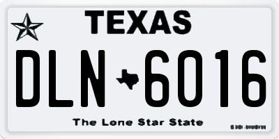 TX license plate DLN6016