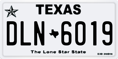 TX license plate DLN6019