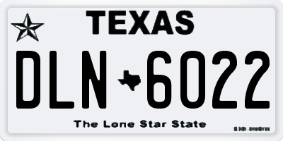 TX license plate DLN6022