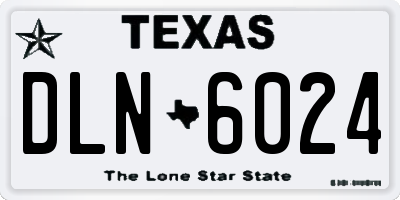 TX license plate DLN6024