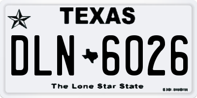 TX license plate DLN6026