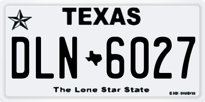 TX license plate DLN6027