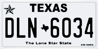 TX license plate DLN6034