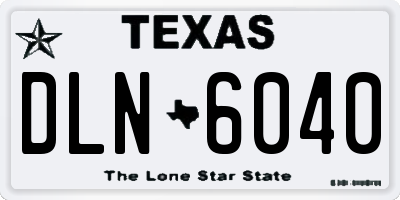 TX license plate DLN6040